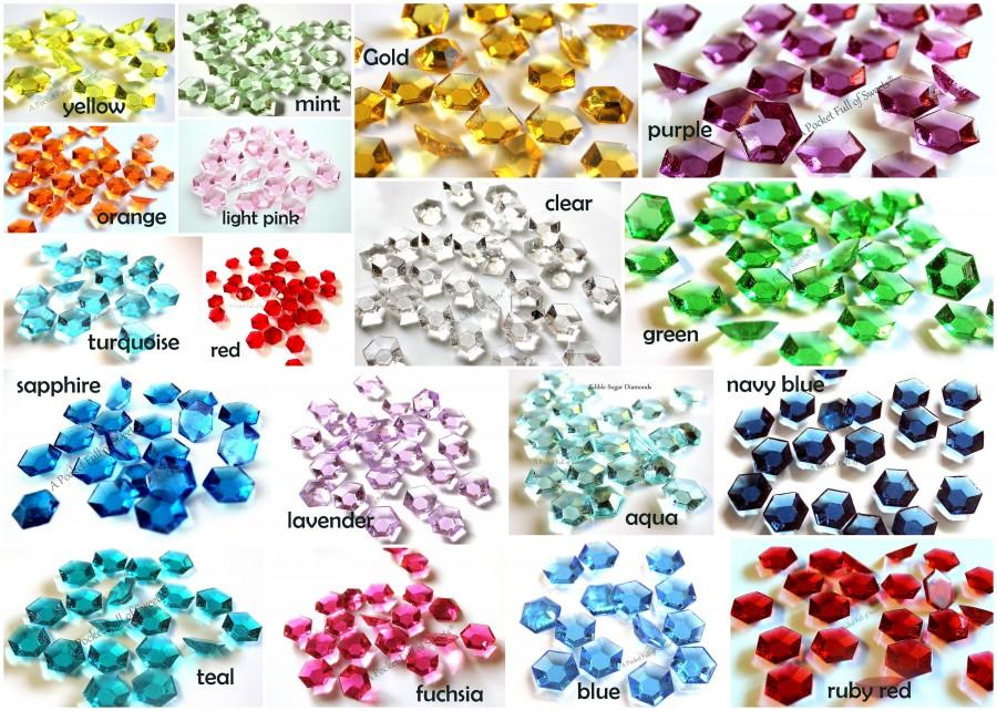 Mariage - Edible Diamond For Cake, Sugar, Gems, Jewels, Diamonds, Crystals, Candy, Wedding, Cake, Topper, Birthday, Cupcake, Baby Shower, Bridal