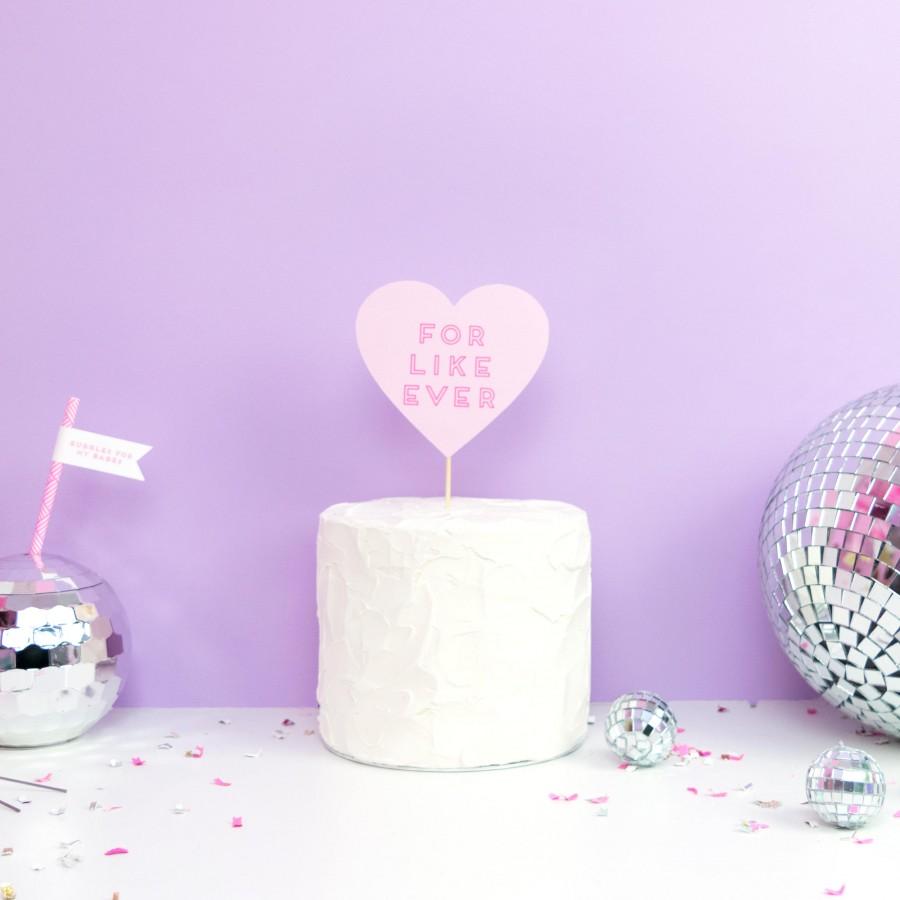 Mariage - For Like Ever Alternative Wedding Cake Topper