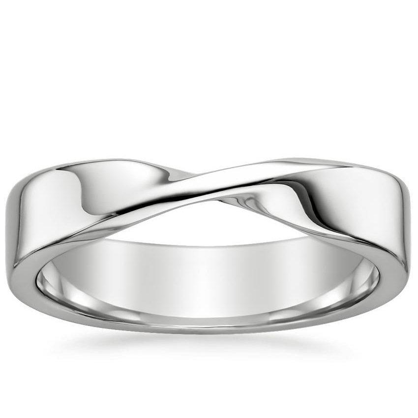 Свадьба - Mobius Ring, Silver Mobius Ring, Solid Mobius Ring, Mobius Band, 9K Mobius Ring, 14K Mobius Ring, Wedding Ring, Width 3,5mm, Twist Band Ring