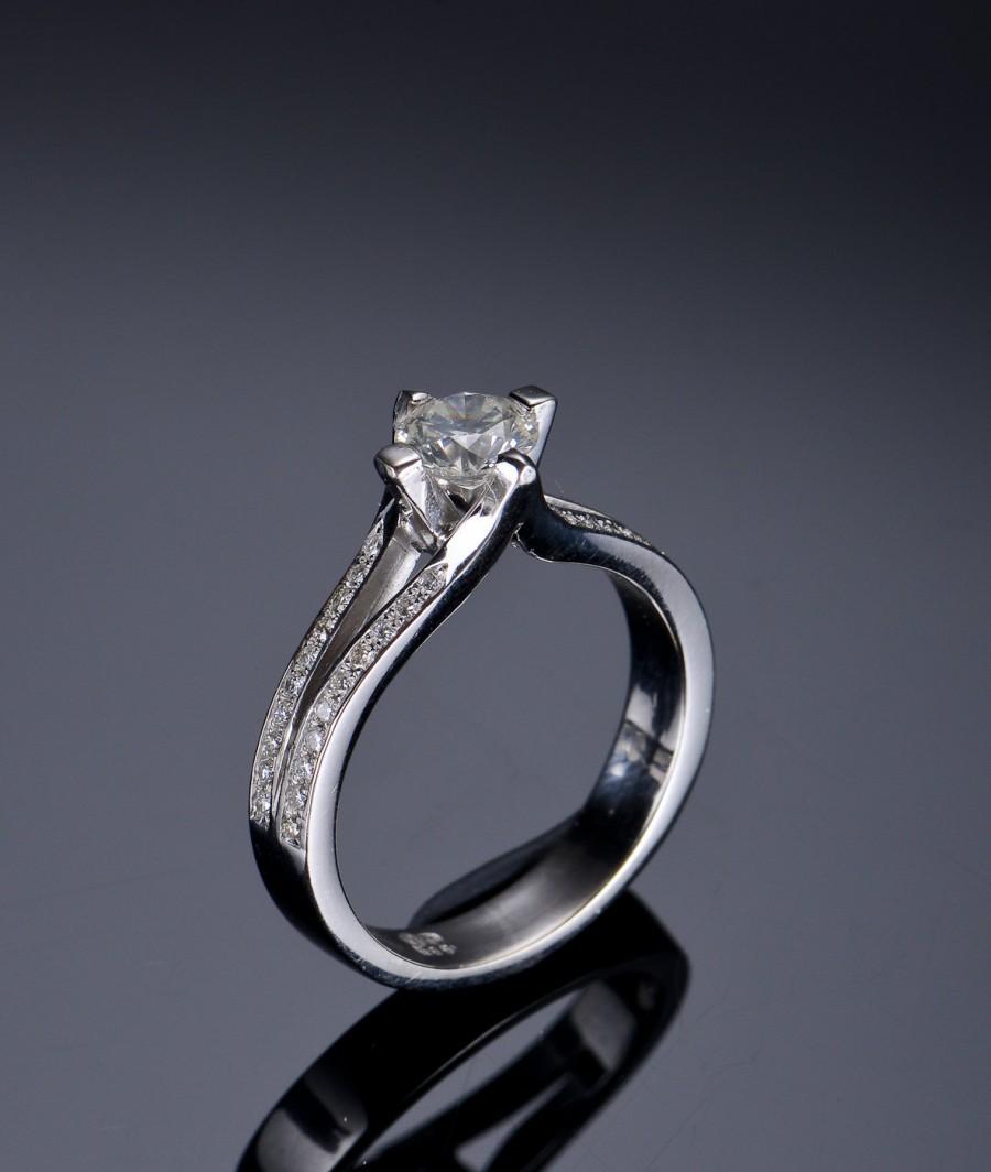 زفاف - Cluster engagement ring-Diamond Engagement Ring -Diamond Ring-Women Jewelry-Art deco ring-Unique engagement ring-Promise ring-Gift for her