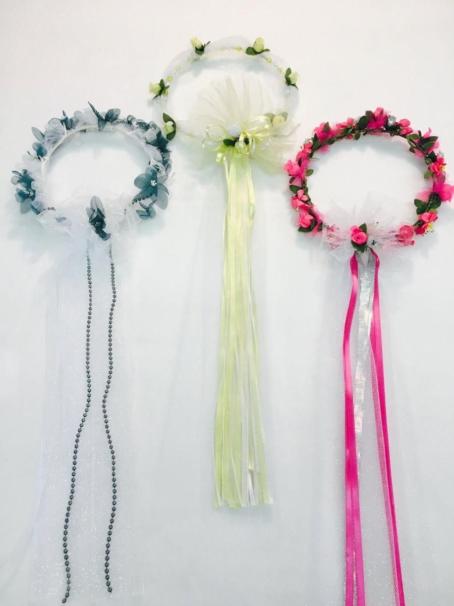 Mariage - Flower girl headband, Flower girl headband , Flower girl head wreath, Flower girl hair accessories, head wreath, listing is for 1 halo