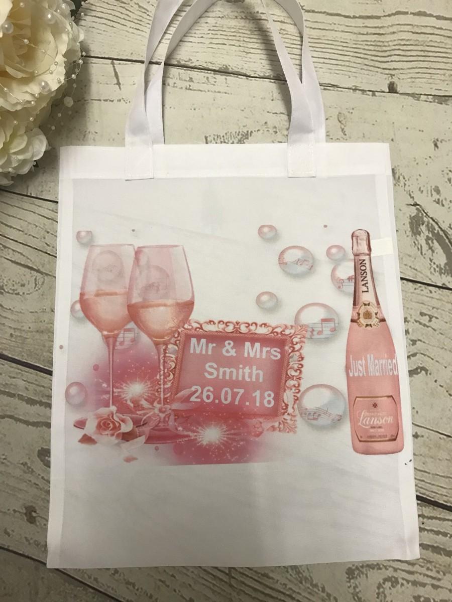 Wedding - Personalised Mr & Mrs Tote Bag  Married Bag- wedding-Honeymoon bag-Tote bag-Customised Gift Bag