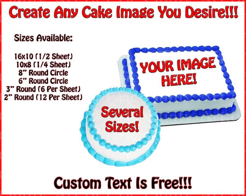 Mariage - Custom Printed Edible Cake or Cupcakes Topper For Birthday's and Parties!  Look Like An All-star!