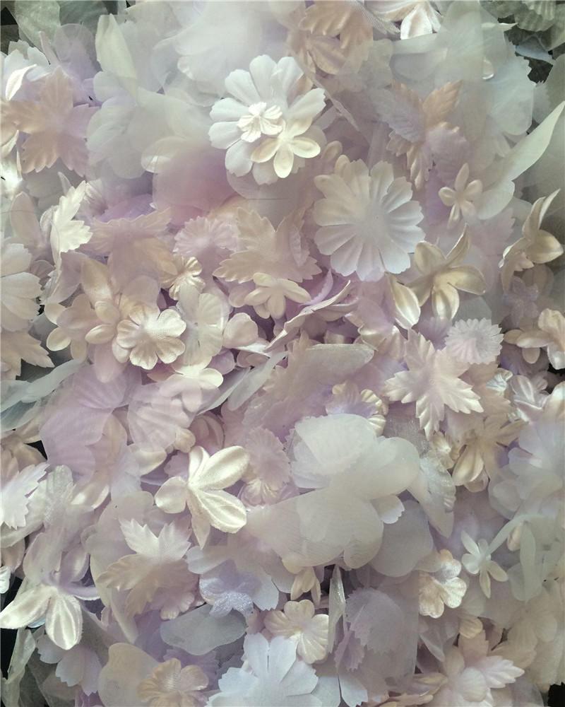 Wedding - 1 Bag Lilac Tulle blossom lace appliuque piece in a lot of shapes for bridal gown, haute couture accessory