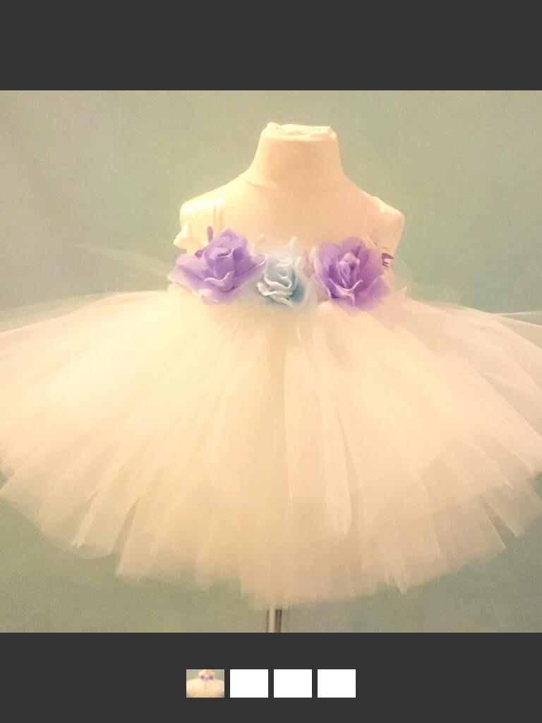 Mariage - Flower Girl Dress, Bridesmaid Dress, Princess Dress, Flower Dress, Tutu Dress, Ivory Dress, Christening Dress For Baby Girl, Gift For Her,
