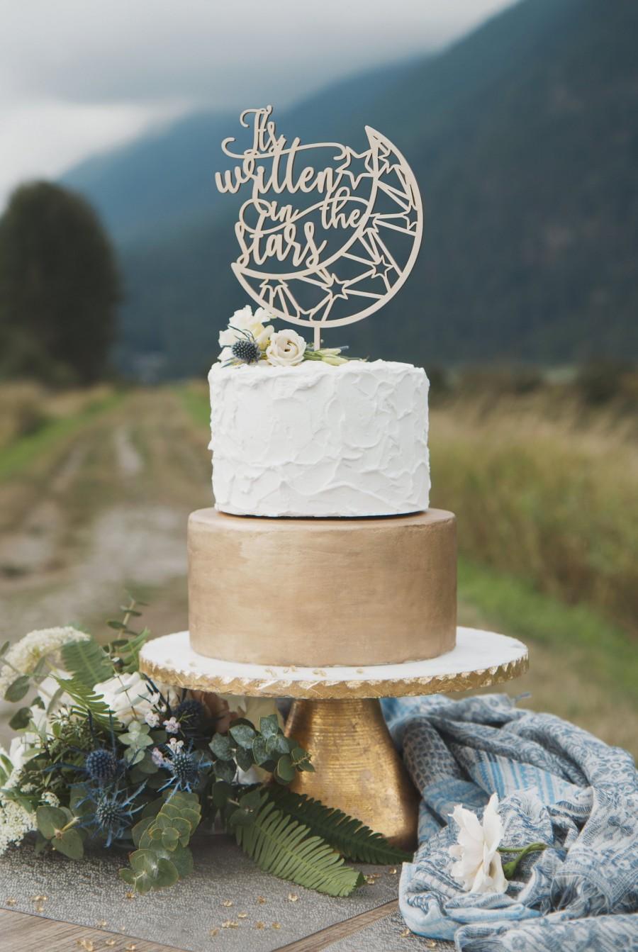 Mariage - It's Written in the Stars Wedding Cake Topper, Celestial Cake Topper, Astrology Cake Toppers, Wedding Topper, Wedding Cake Toppers