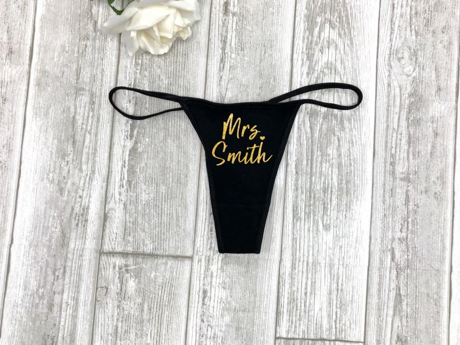 Mariage - cute custom bride panties, personalized lingerie, wifey thong, honey moon outfit, bachelorette gift, future mrs, gift for her,custom bride