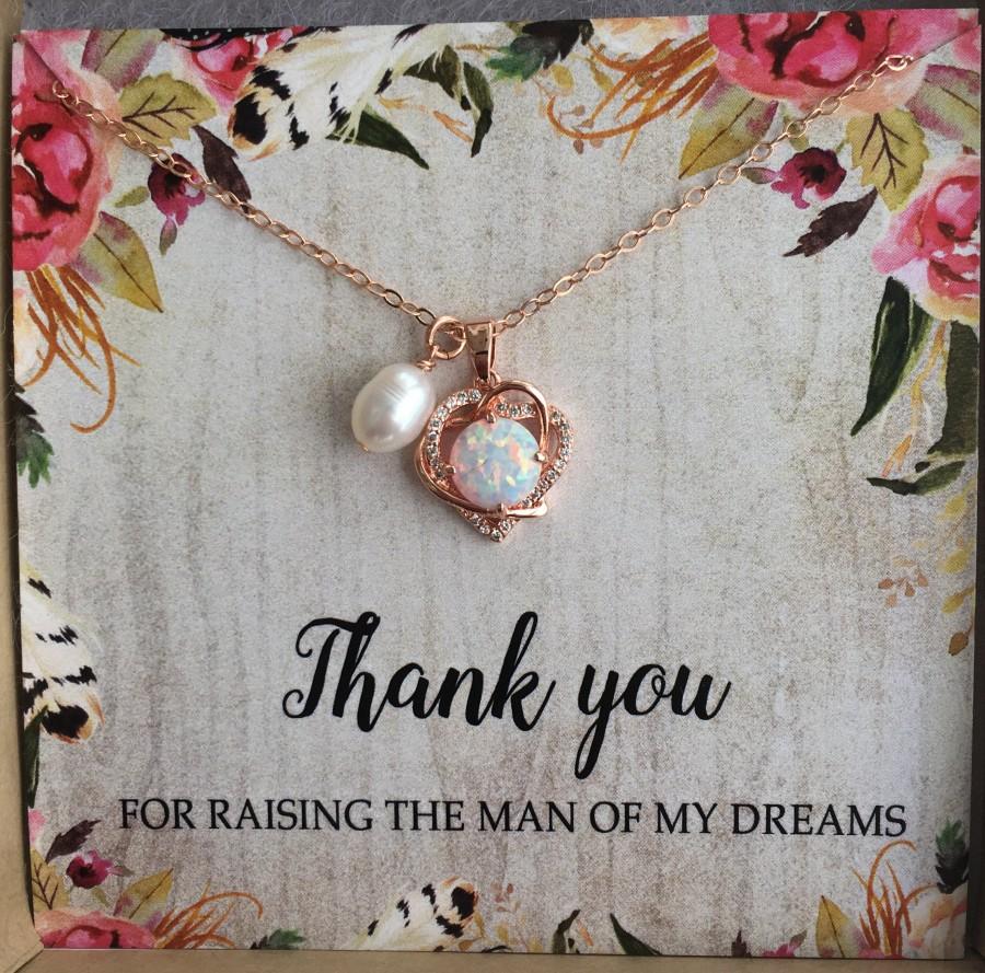 زفاف - Thank You For Raising The Man of My Dreams • Mother of The Bride Necklace