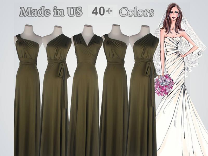 زفاف - Olive green long bridesmaid dress infinity bridesmaid dress long infinity dress bridesmaid convertible wrap dress prom dress