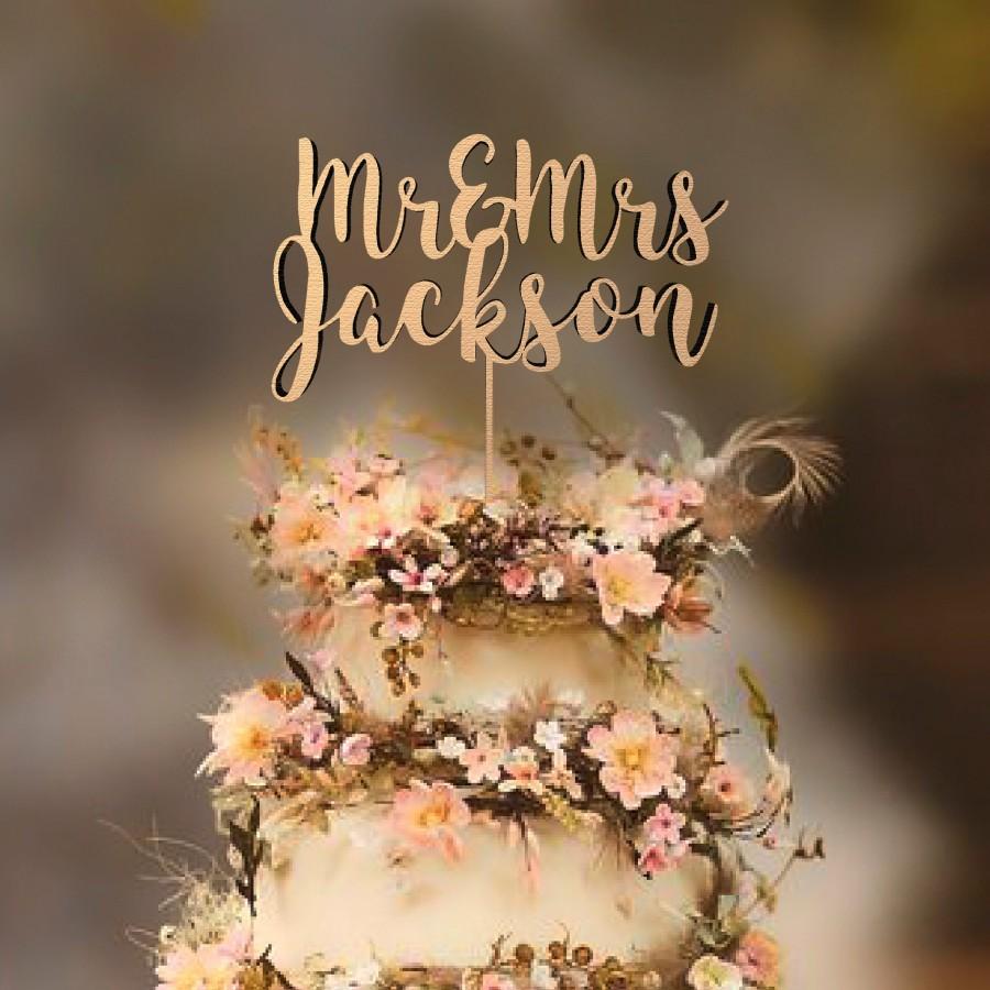 Wedding - Rustic Mr and Mrs Wedding Cake Topper by Rawkrft - Customize Your Own - Designed and Made in Los Angeles - Ready to ship in 1-2 Business