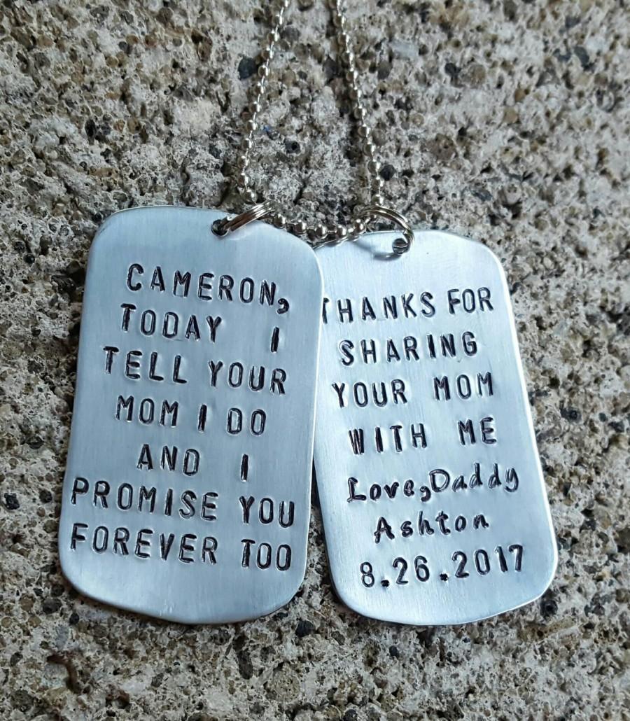 Свадьба - Blended family gift, blended family, necklace, blended families gift, step son gift, step daughter gift, marriage makes you, my son