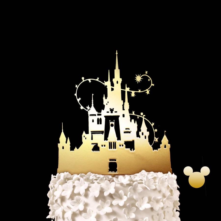 Wedding - Disney Castle Wedding Cake Topper -  Disney Wedding, Cinderella's Castle Keepsake Wedding Cake Topper, Disneyland and Disneyworld castle