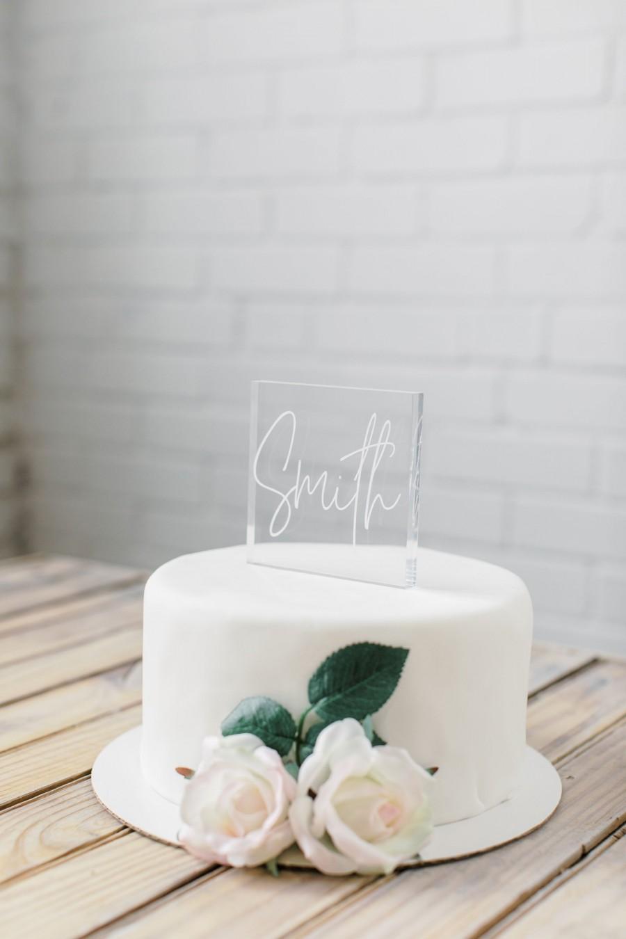 Hochzeit - Acrylic Cake Topper 