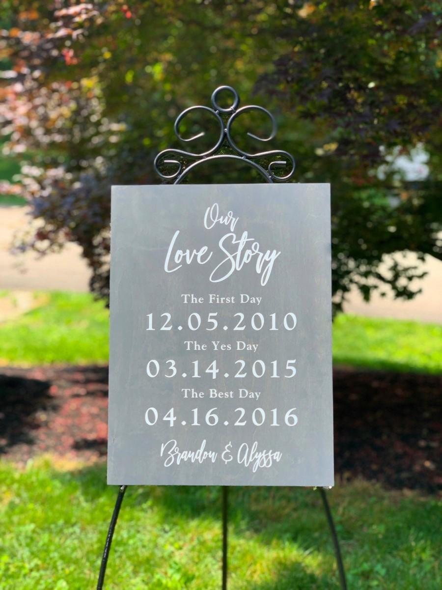 Свадьба - Wood Wedding Sign, First Day Yes day Best Day Sign, Welcome Wedding Sign, Love Story Sign