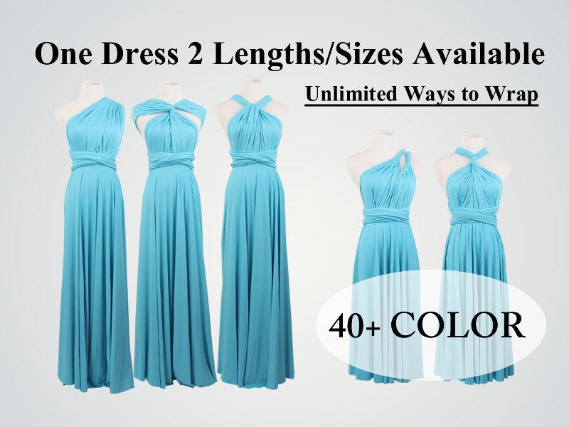 Mariage - Turquoise bridesmaid dress long infinity dress short convertible bridesmaid dress turquoise infinity dress long maxi dress wedding dress