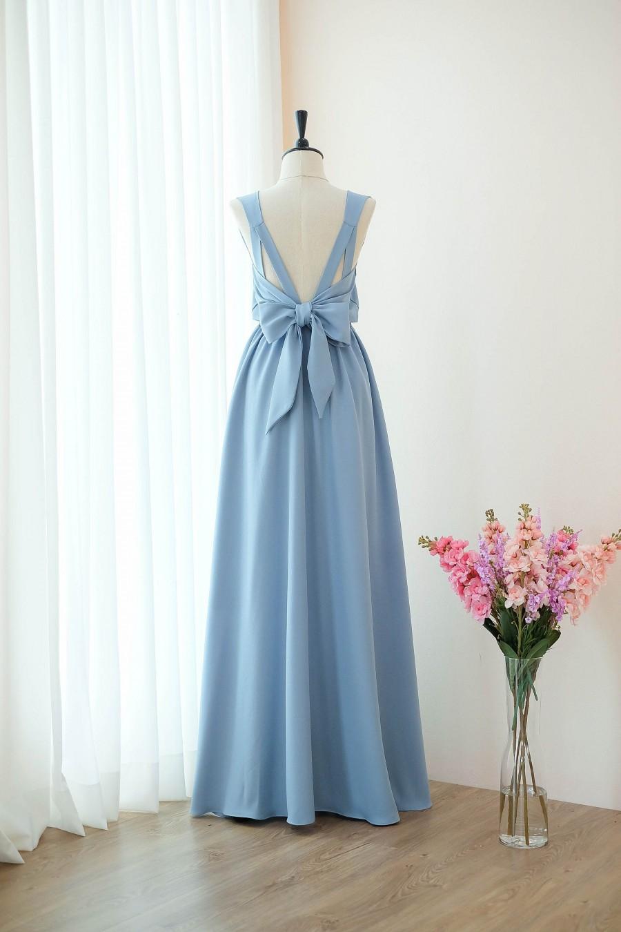 Hochzeit - Grayish blue dress Long Bridesmaid dress Wedding Dress Long Prom dress Party dress Cocktail dress Maxi dress Evening Gown