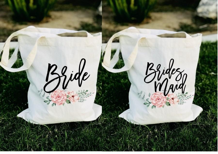زفاف - Bridesmaid tote, Bridesmaid tote bag, Bride tote, bridesmaid gift bag, tote for bridesmaid, bachelorette tote, bridesmaid personalized tote