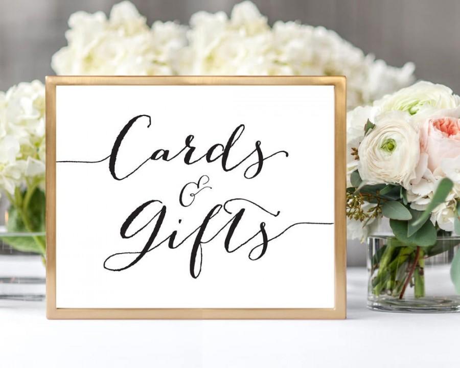 Mariage - Cards and Gifts Sign, Cards and Gifts Sign Printable, Cards and Gifts, Cards and Gifts Table, Cards and Gifts Template, Wedding Printables