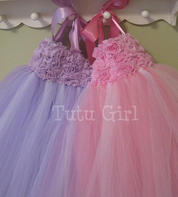 Wedding - Flower Girl Dress Pink, Flower Girl Dress Purple, Tutu Dress for Girls, Tulle Tutu Dresses - All Sizes