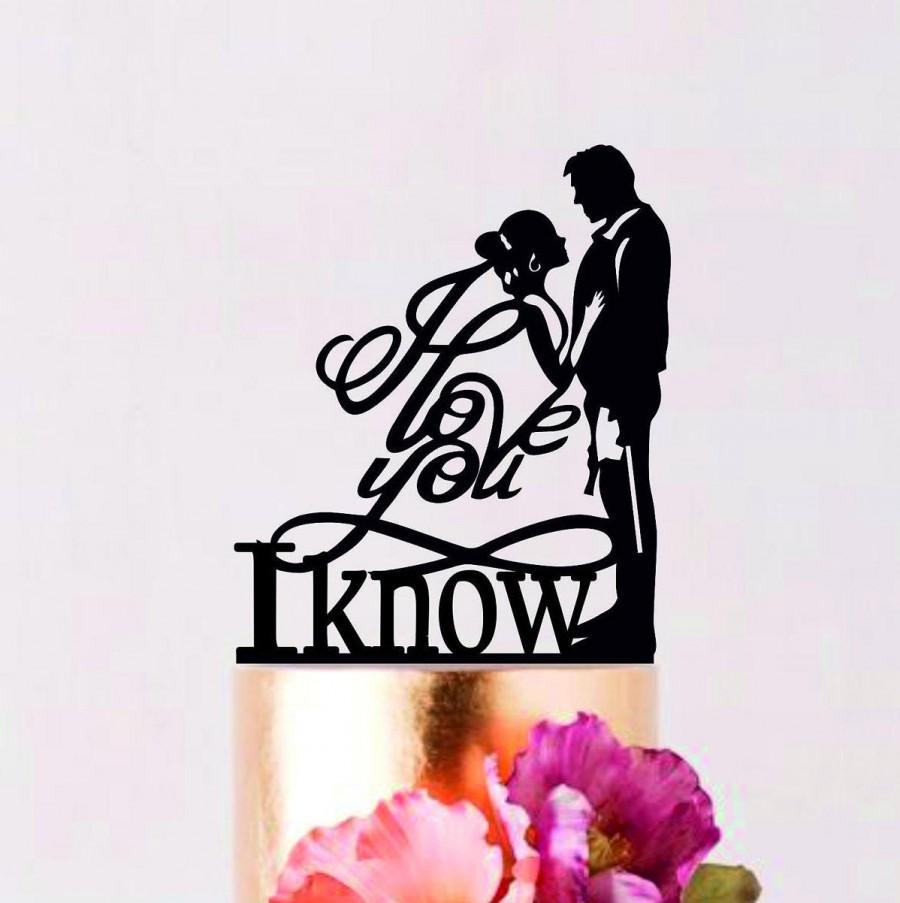 Mariage - I love you I know Cake Topper, Star Wars Wedding Cake Topper, Han and Leia Cake Topper, Wedding Cake Topper, Custom Cake Topper