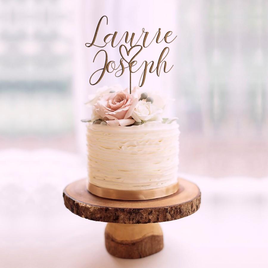 Свадьба - Rustic Wedding Cake Topper by Rawkrft - Customize Your Own - Designed and Made in Los Angeles - Ready to ship in 1-2 Business
