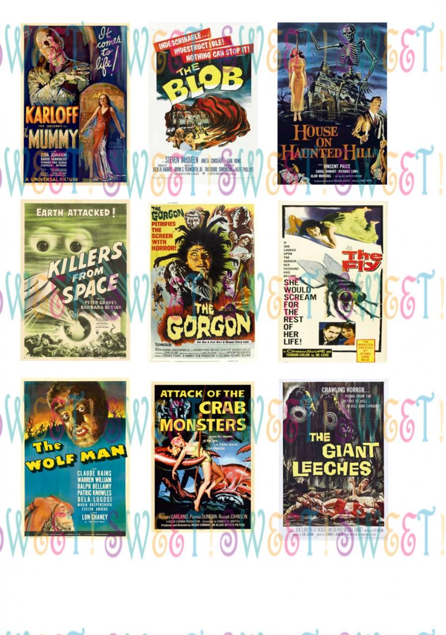 زفاف - Edible Classic Horror Movie Poster Halloween Cookie Toppers #2 - Wafer Paper or Frosting Sheet