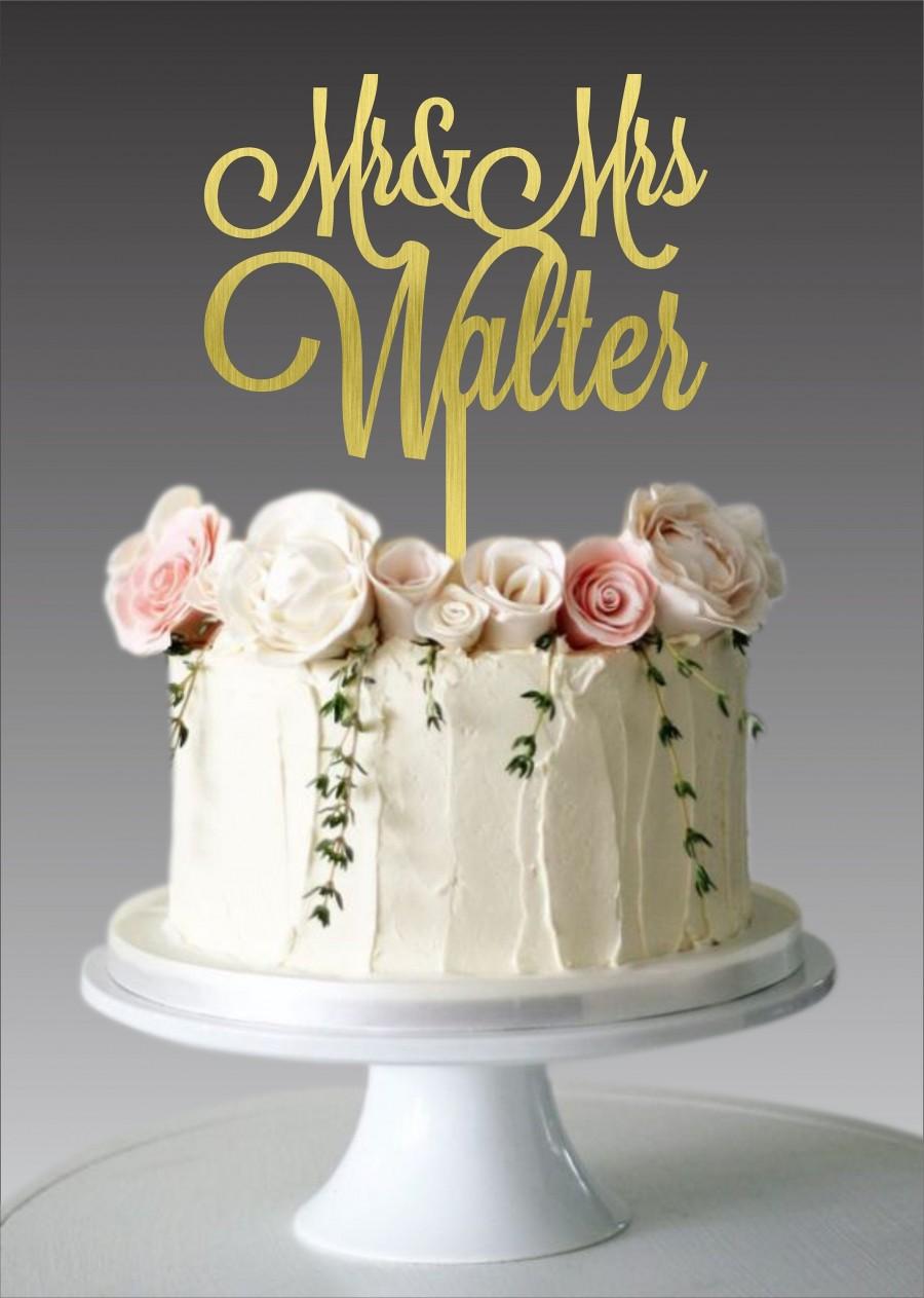 Wedding - Wedding cake topper, personalized cake topper, initials cake topper, custom made cake decoration, letters topper, gold cake  topper,weddings