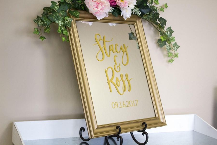 Wedding - Wedding Mirror Sign - Wedding Mirror - Large Wedding Mirror - Wedding Mirror Welcome Sign - Welcome Wedding Sign - Mirror Sign for Wedding