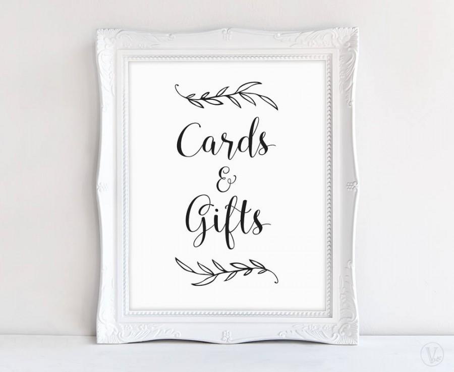 زفاف - Cards and Gifts Sign, Printable Wedding Cards and Gifts Sign, Wedding Reception Sign, VW01