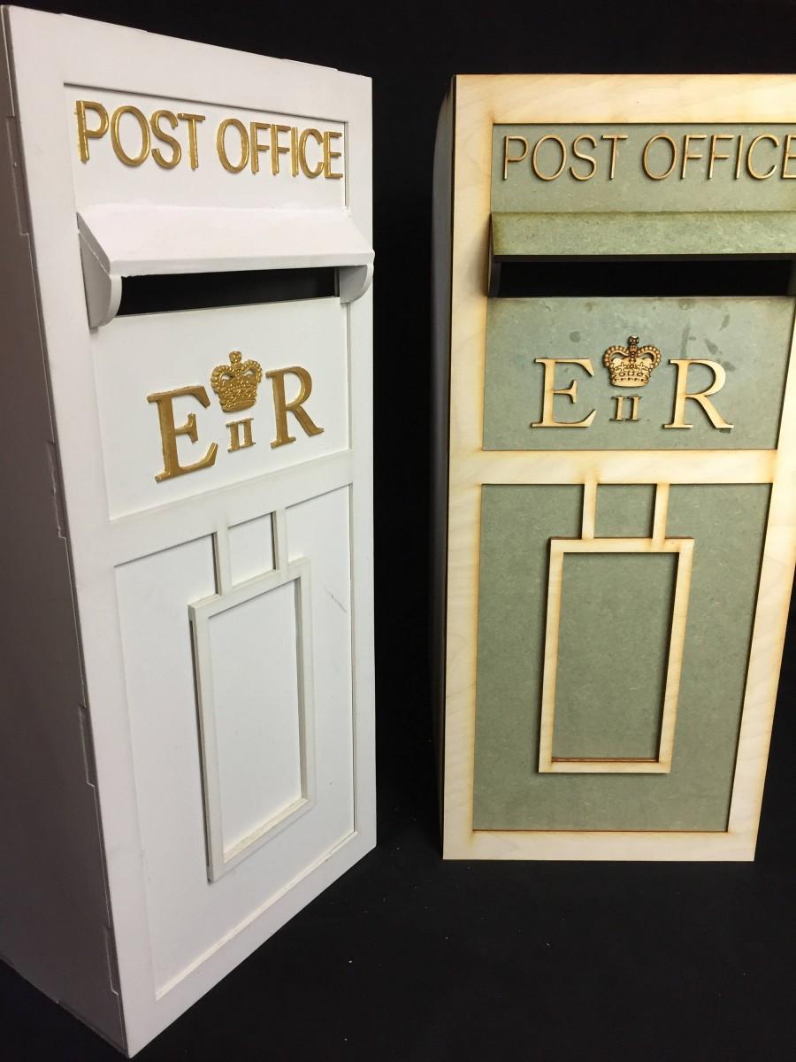 زفاف - Laser Cut Engagement / Wedding Royal Mail Letter Card Post Box Message Table Display