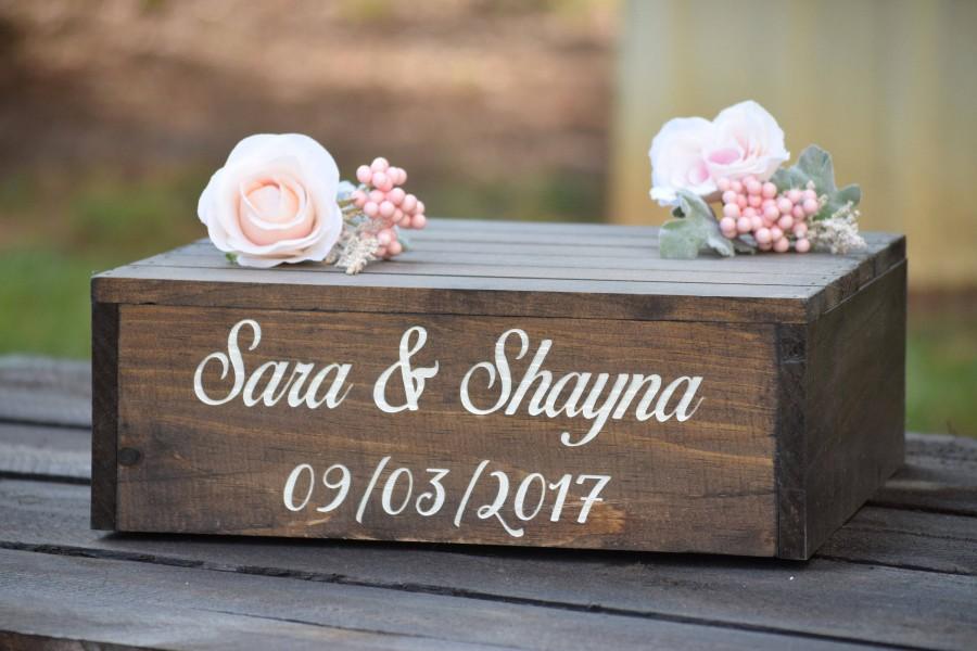 Mariage - Personalized Wooden Cake Stand - Engraved Cake Stand - Rustic Wedding Cake Stand - Rustic Cupcake Stand - Wooden Cake Stand - Cake Crate