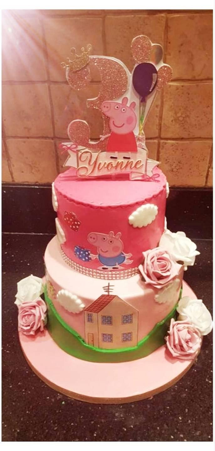 زفاف - Peppa Pig personalised cake topper add any name any age party decoration