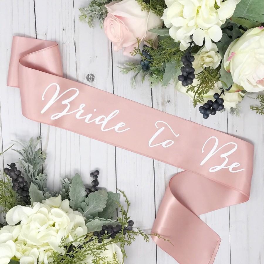 زفاف - Satin Bachelorette Sash - Bachelorette Party - Bride To Be Sash -  Rose Gold Sash - Bridal Shower - Gift For Bride