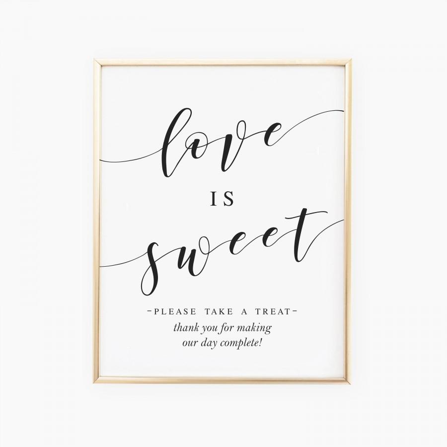 Свадьба - Modern Love Is Sweet Take a Treat Wedding Reception Sign Reception Sign Dessert Table Sign Dessert Buffet Sign Favors Table Sign Favors Sign