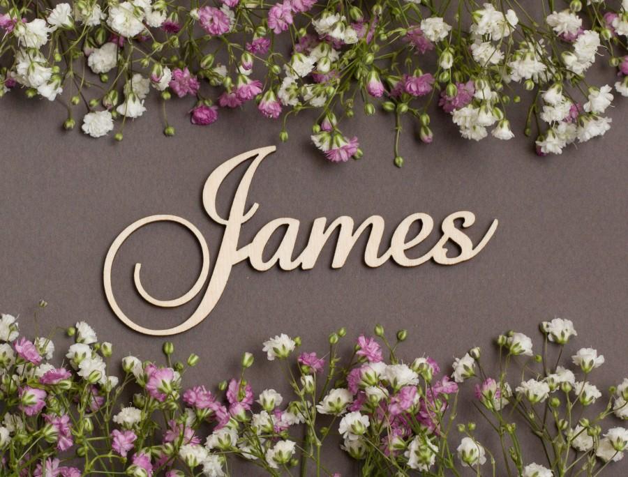 Hochzeit - Personalized Place Cards Modern Calligraphy Names, Wedding Place Cards, Laser Cut Names For Weddings, Wood Name Cutout, Wood Name Plate