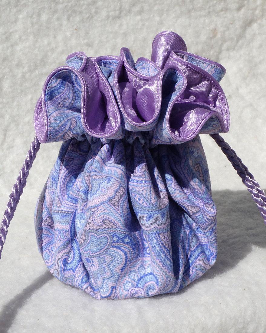 زفاف - Lovely Lavender and Periwinkle Jewelry travel Pouch, bag, organizer, Bridesmaid gift