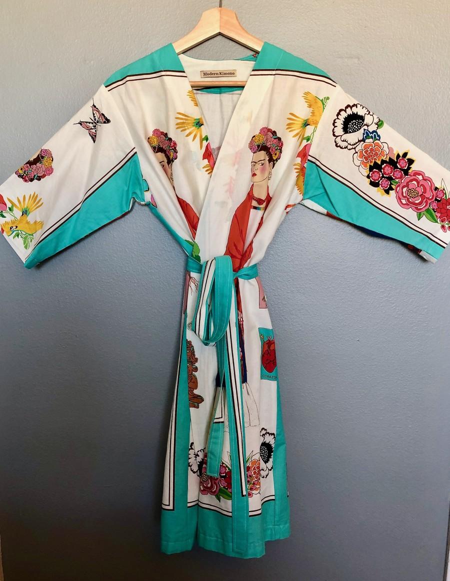 زفاف - Kimono Robe//Frida Kahlo Kimono//Frida Kimono//Cotton Dressing Gown//Kimono Robe//Kimono//Streetwear Kimono//Frida Kahlo.