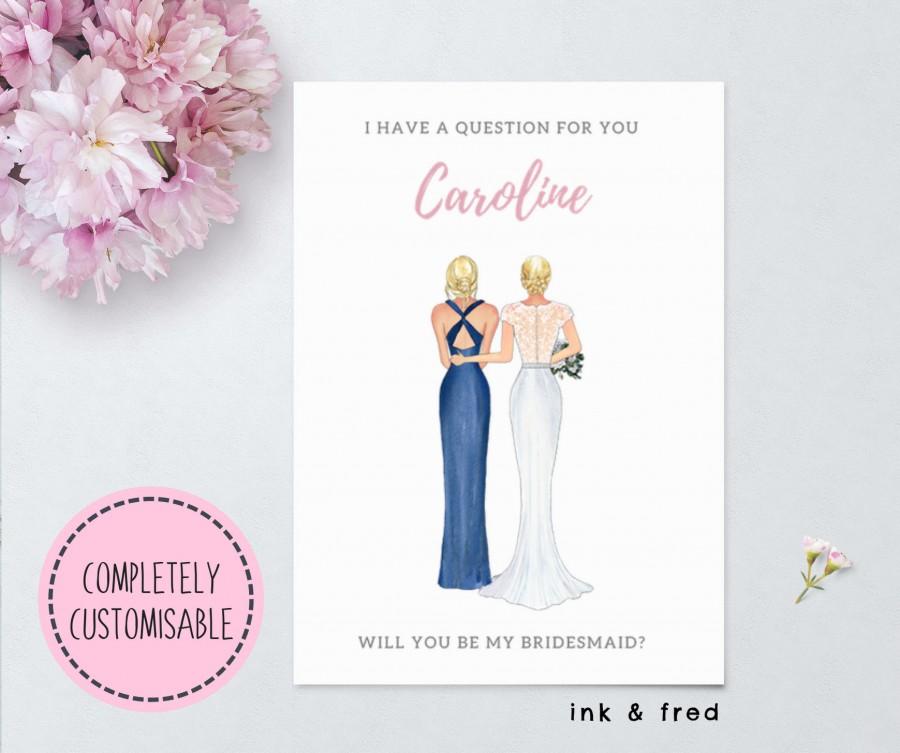 Mariage - Will You Be My Bridesmaid - Personalised Bridesmaid Proposal - Bridesmaid Proposal - Will You Be My Maid of Honour - Maid of Honor Proposal