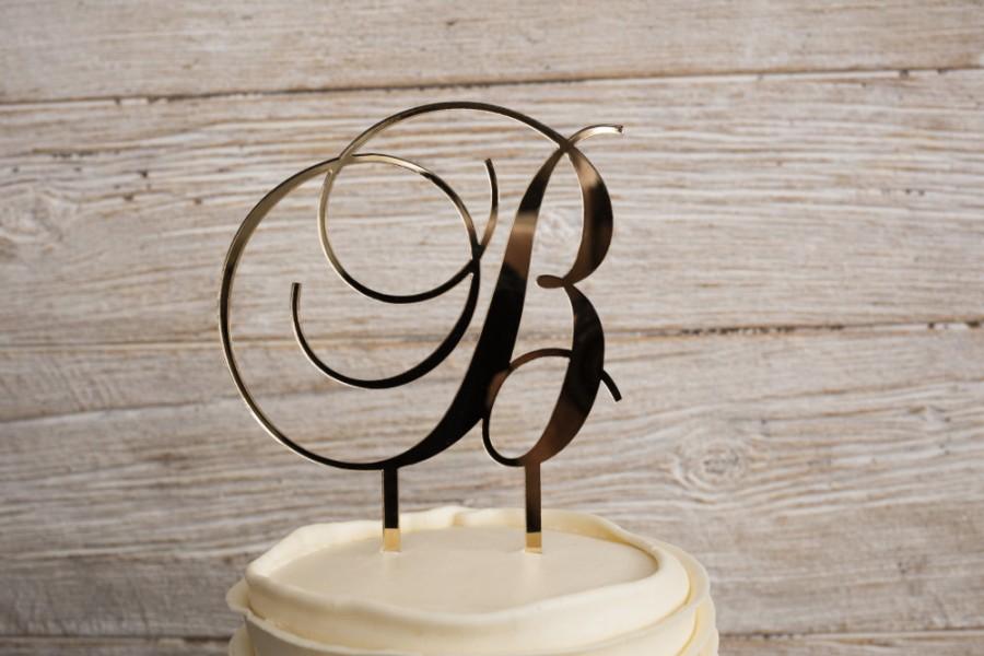Mariage - Last Name Initial Wedding Cake Topper 