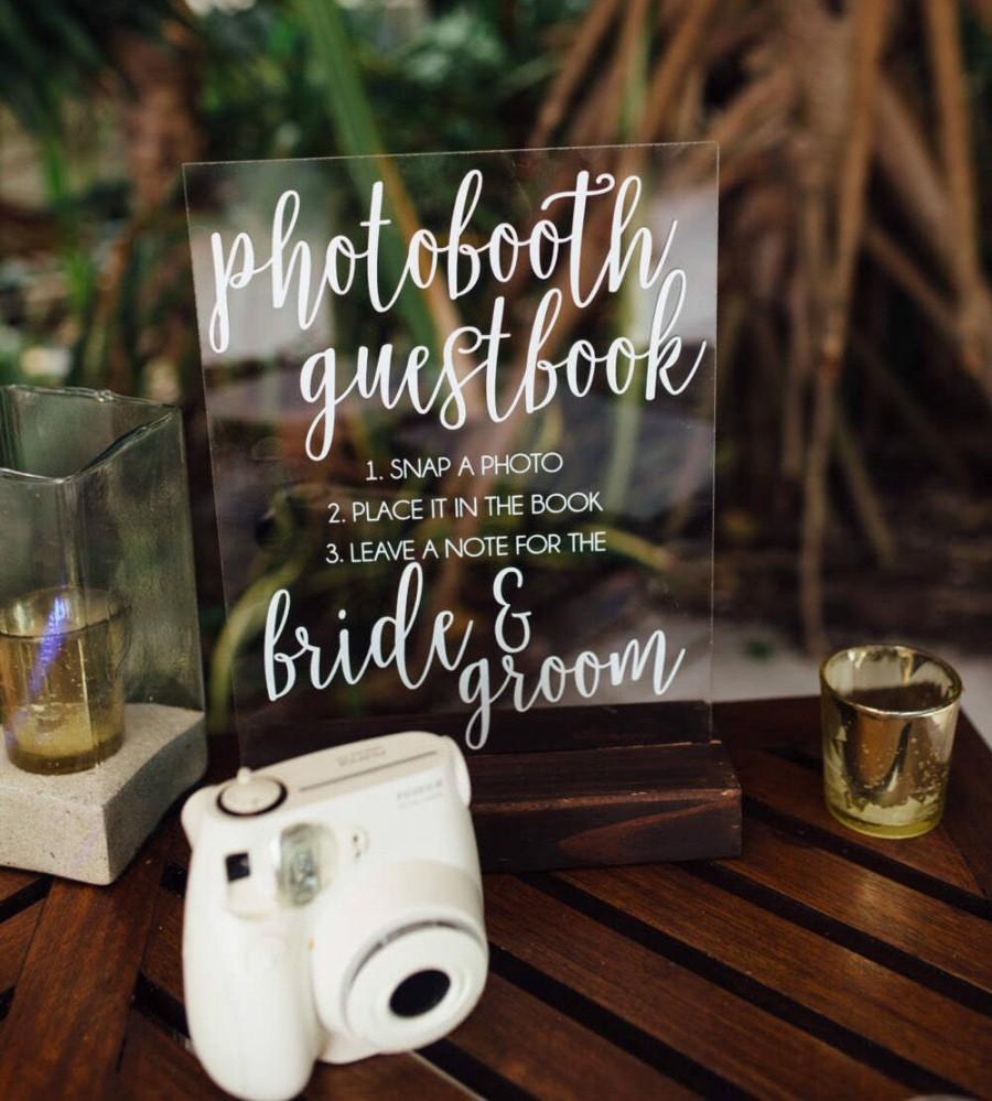 Mariage - Photo Guestbook Sign - Instant Photo Guestbook Sign - Photo booth Guest book Sign - Acrylic Guestbook Sign - Acrylic Sign - Guestbook Signs