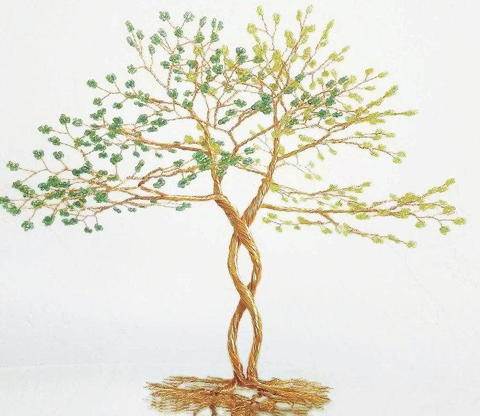 Hochzeit - Wire Tree Sculpture - Infinity - Made to Order - Wedding Cake Topper