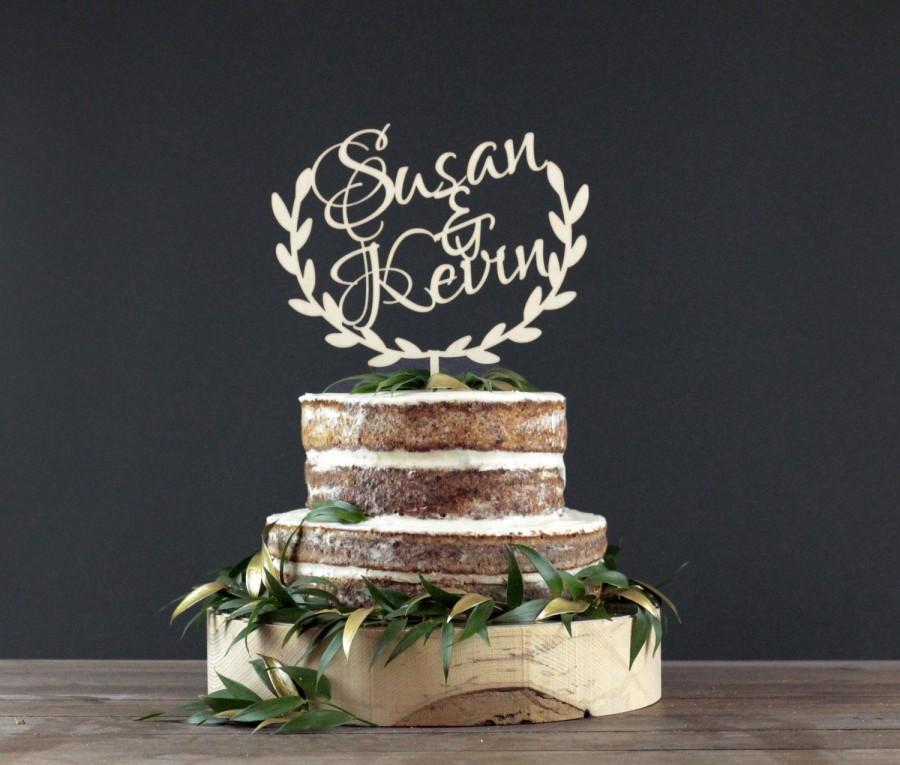 Свадьба - Personalized Wedding Cake Topper - Cake Decor - Wood Cake Topper - Wedding Decoration