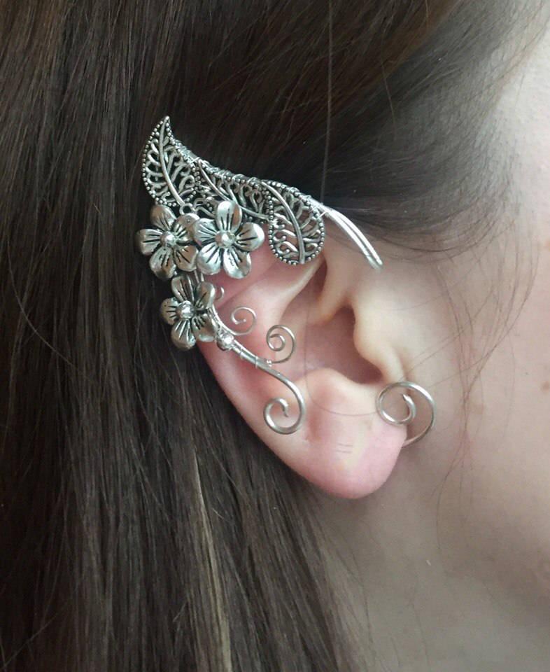 Mariage - Elven ears (a pair). Earcuffs, Elf ears, cosplay fantasy decoration for ears  elven ear  ear cuff  elvish earring elf ear