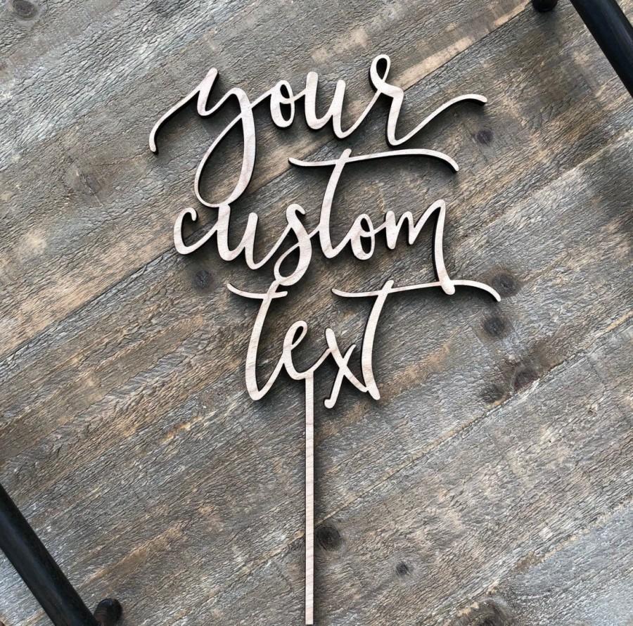 Mariage - Your Custom Text Cake Topper, Custom Cake Topper, Glitter Cake Topper, Personalized Cake Topper, Custom Birthday Cake Topper, Custom Laser