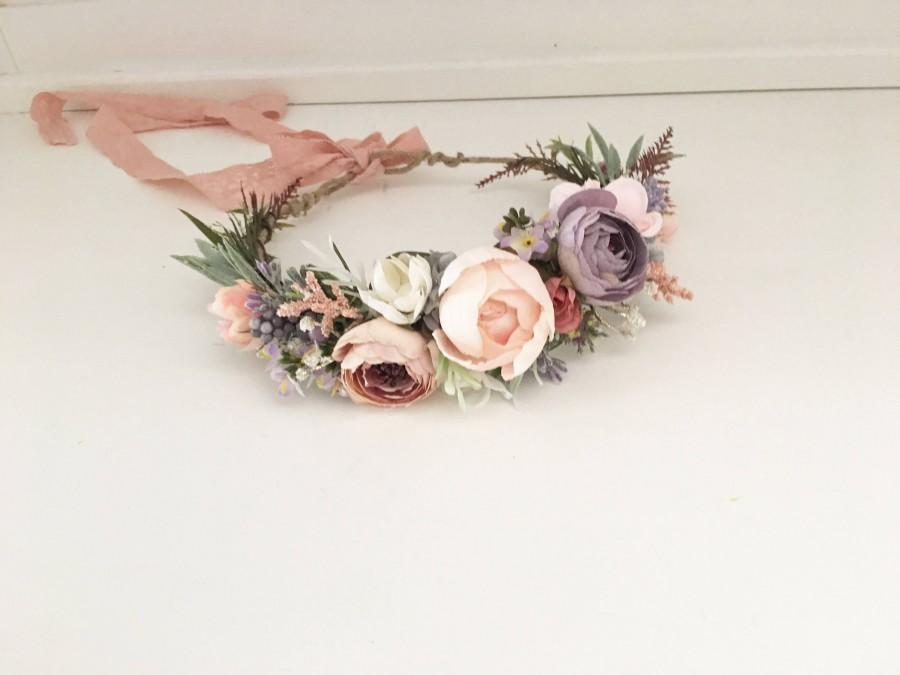 Свадьба - Flower Crown- Baby Flower Crown- Floral Crown- Wedding Flower Crown-  Girls flower Crown 