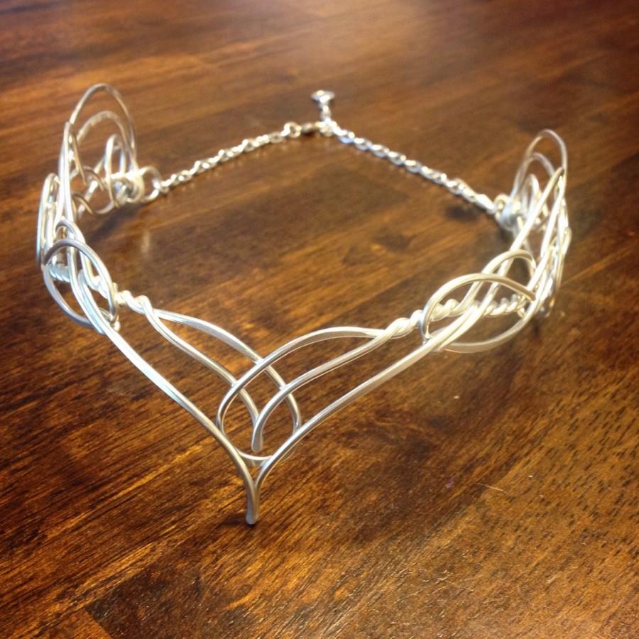 Wedding - Elven Circlet VARDA Celtic Hand Wire Wrapped - Choose Your Own COLOR - Crown Tiara Bridal Wedding Hairpiece