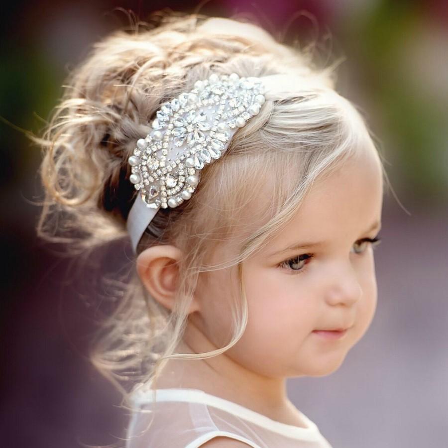 Flower Girl Headband, Rhinestone Headband,Baby Headbands, Gatsby