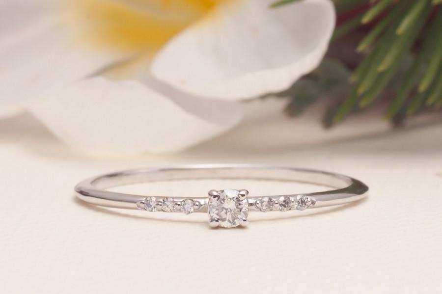 زفاف - 14K Gold Ring, Diamond Engagement Ring, Solitare Diamond Ring For Women, Wedding Band Women, Wedding Ring
