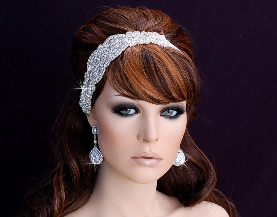 زفاف - Bridal Headband Beaded Hairband Bridal Headpiece Wedding Hairpiece Bride Hair Accessories Accessory Prom Bachelorette Head Piece Band