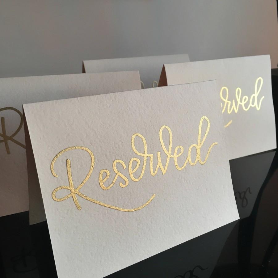 زفاف - Embossed Reserved Table Cards